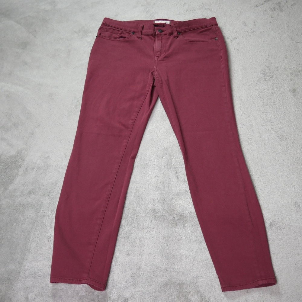 Madewell Skinny Skinny Pants Womens Size 31 Maroon Burgundy Red 5 Pockets